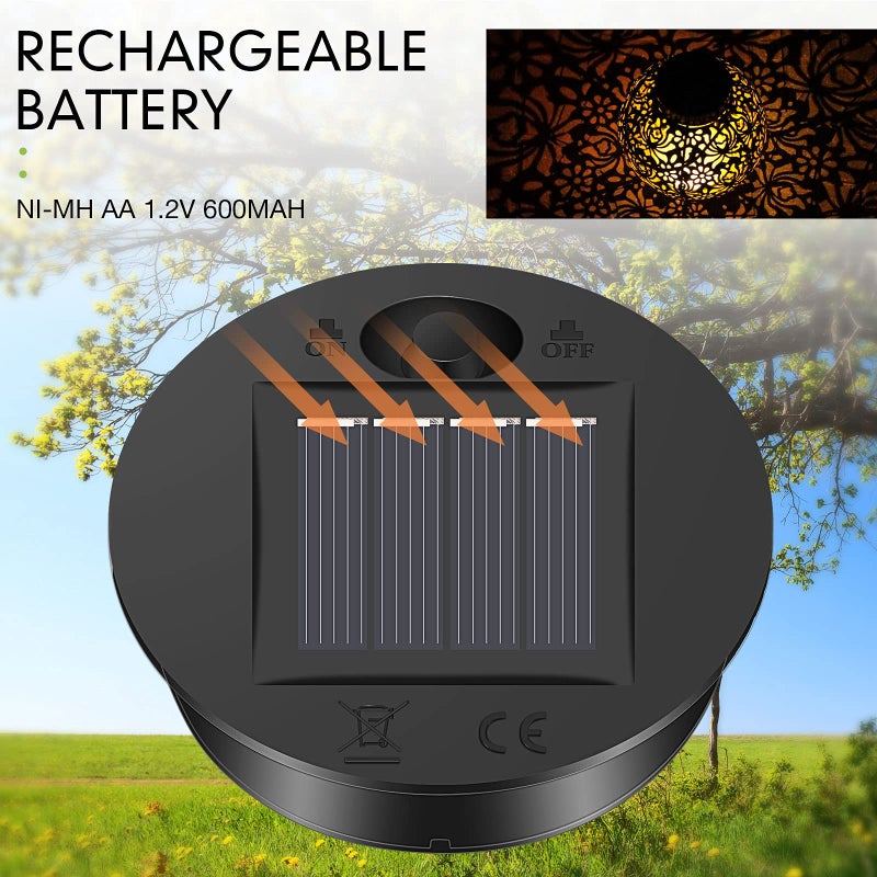 TOODOO 6 Pieces Solar Lights Replacement Top 7 Lumens Solar Lantern Parts LED Panel Lantern Lid Lights for Outdoor Hanging Lanterns Garden Patio Decor - Image 4