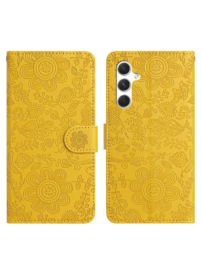 اس-توب جراب لهاتف Samsung Galaxy S23 FE 5G، جراب هاتف جلدي بنقشة زهور - Image 1