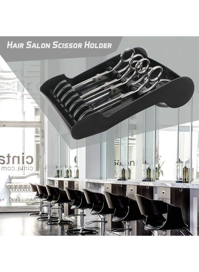 Segbeauty Hair Salon Shear Holder, Segbeauty Professional Hair Cutting Scissors Rack for Stylist, Salon Barber Shop Scissors Organizer for Hairdressers, Scissors Storage Tray Available for 6 Scissors - Image 2