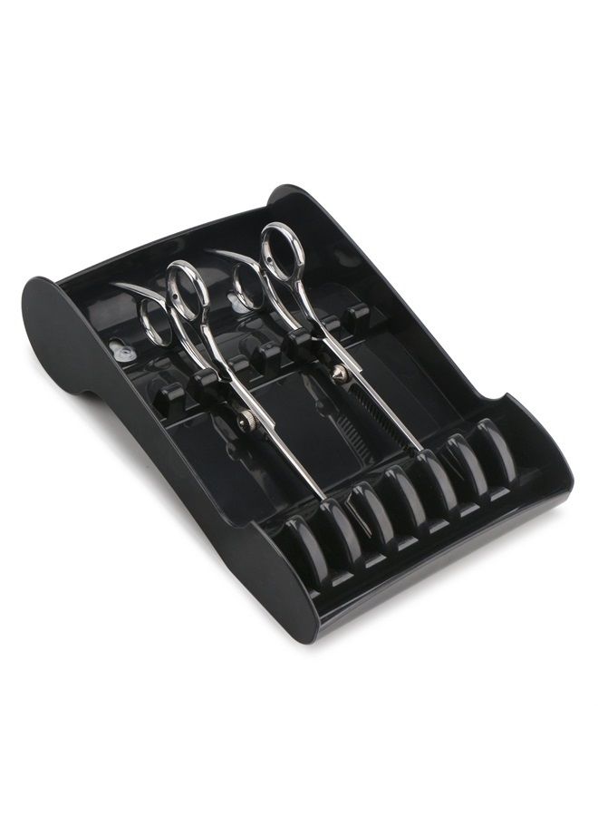 Segbeauty Hair Salon Shear Holder, Segbeauty Professional Hair Cutting Scissors Rack for Stylist, Salon Barber Shop Scissors Organizer for Hairdressers, Scissors Storage Tray Available for 6 Scissors - Image 3