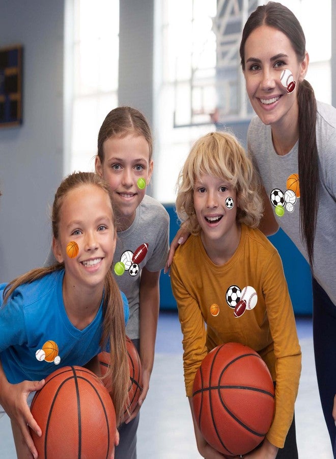 Whaline 488Pcs Sports Foam Stickers Sports Ball Theme Foam Decals 6 Designs Assorted Ball Self-Adhesive Decorative Stickers for Scrapbook Journal Decor Party Supplies, 3 Sizes - Image 4