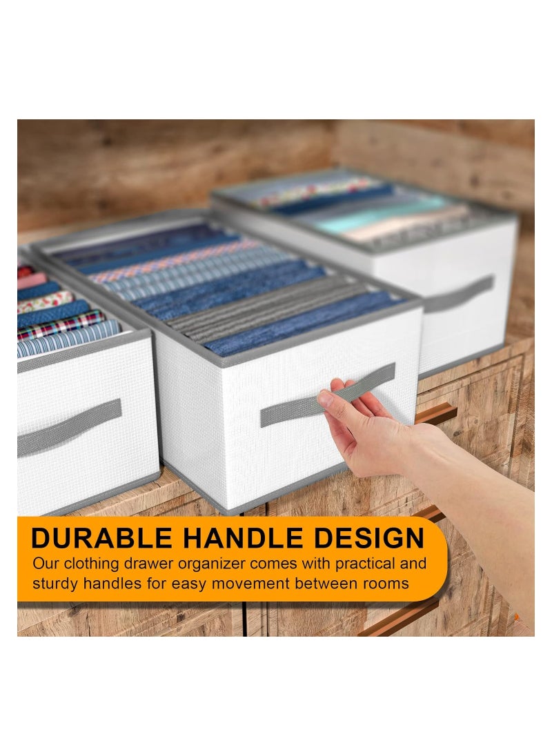 Generic - Foldable 9-Compartment Clothes Organizer Drawer with Handles, Fabric Storage Basket for T-Shirts, Jeans, and Underwear, Grey Closet Divider Box for Efficient Clothes Storage. - Image 1