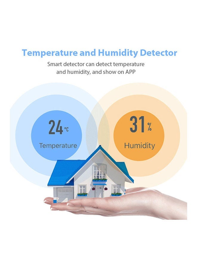 NIBEMINENT Smart Zigbee Temperature Humidity Sensor White - Image 3