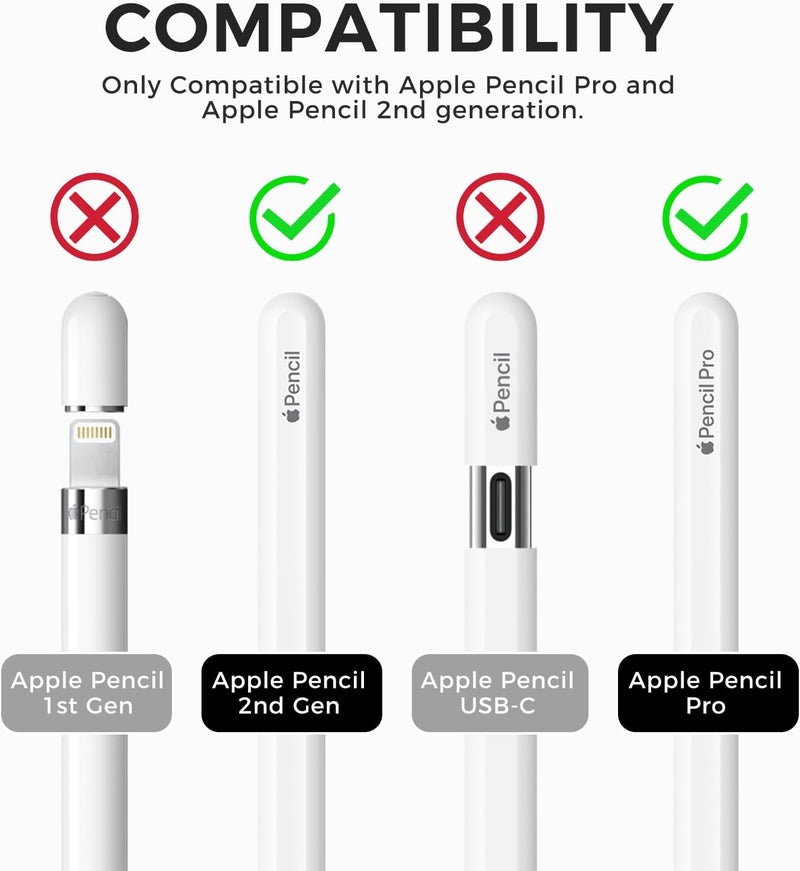 TRONWIN Apple Pencil Pro case,Classic Pencil Design Cover,Silicone Apple Pencil 2nd Generation case,Perfect Grip Apple Pencil Pro Sleeve (Deep Green) - Image 2