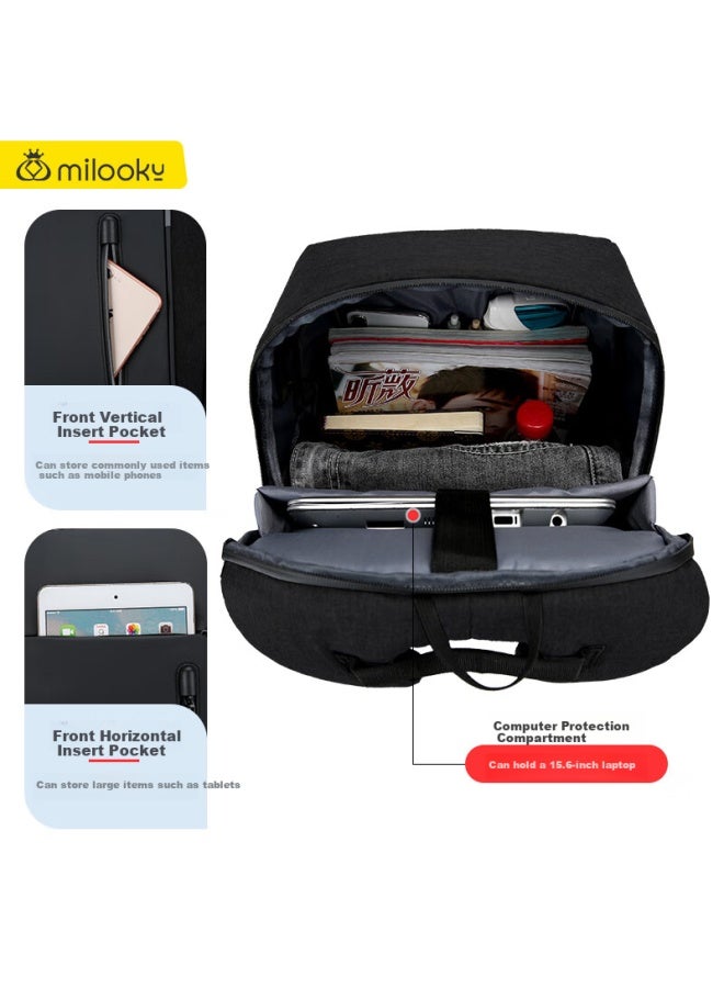 Milooky 14/16/15.6 Inch Large Capacity Men's Backpack Laptop Bag Business Travel Bag - Image 3
