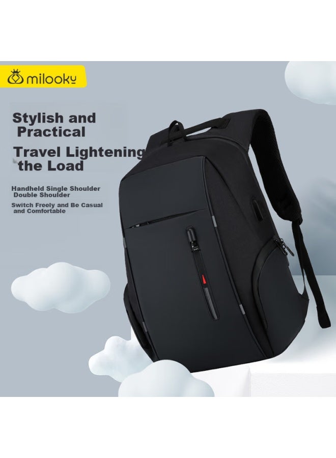 Milooky 14/16/15.6 Inch Large Capacity Men's Backpack Laptop Bag Business Travel Bag - Image 2