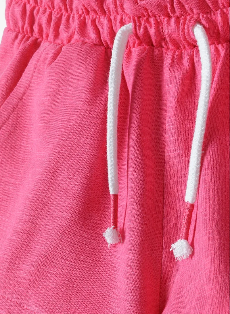 MINOTI Kids Girls Shorts With Elastic Waist And Drawstring And Pockets