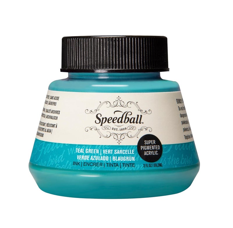 Speedball Speedball 2Ounce Super Pigmented Acrylic Ink Teal Green