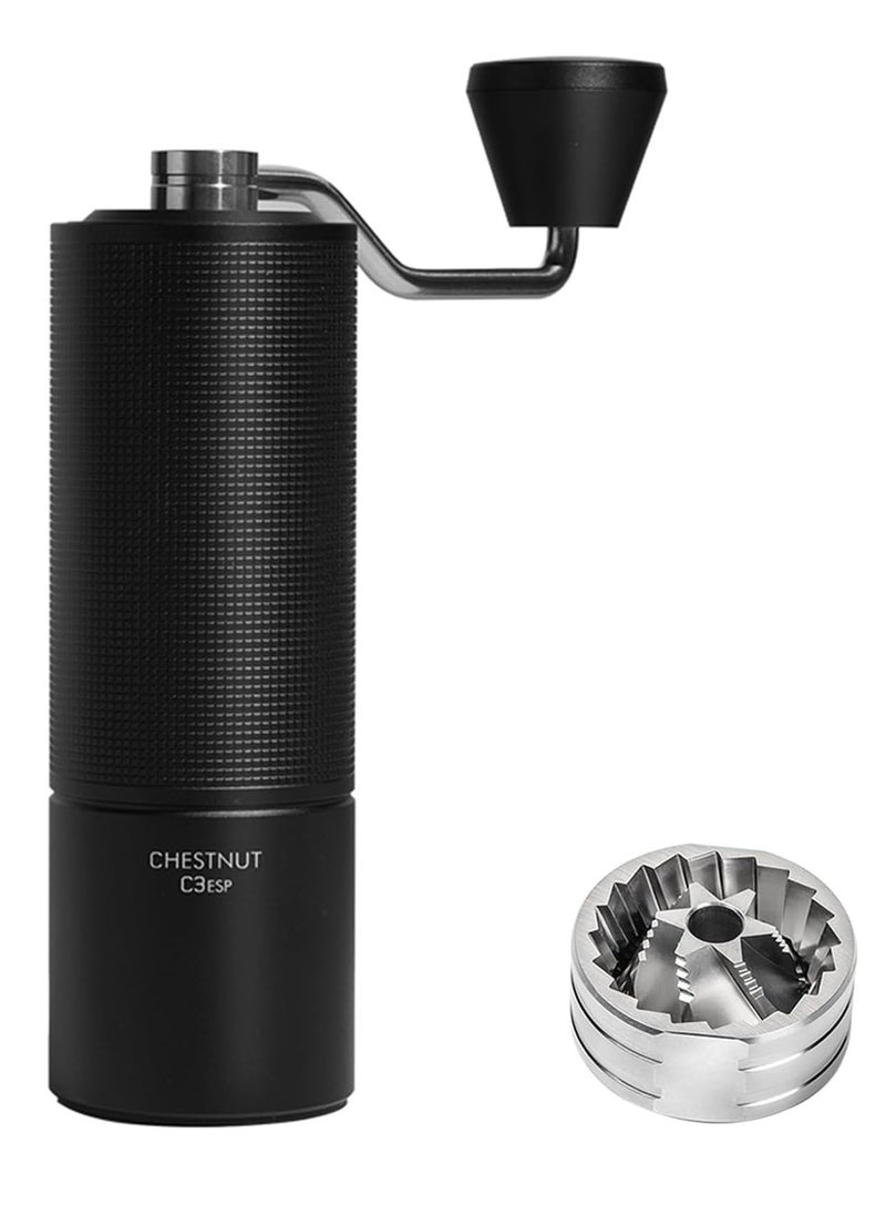 TIMEMORE Chestnut C3 ESP Hand Coffee Grinder, Manual Coffee Hand Grinder Capacity 25g with CNC Stainless Steel Conical Burr, Internal Adjustable Setting, Double Bearing Positioning for Travel, Camping (Black)  - Image 1