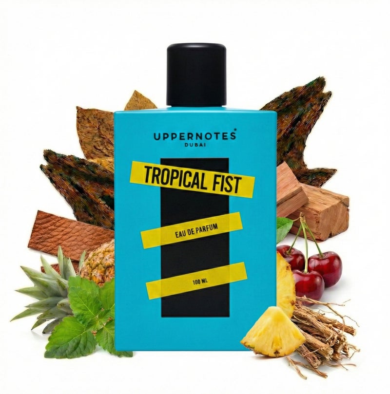 UPPERNOTES Tropical FIST Eau De Parfum for Men and Women 100ml – Intense, Long‑Lasting Exotic Scent - Image 1