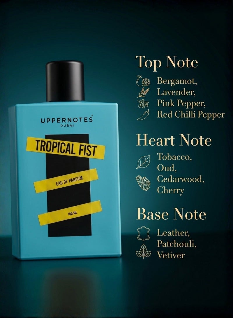 UPPERNOTES Tropical FIST Eau De Parfum for Men and Women 100ml – Intense, Long‑Lasting Exotic Scent - Image 2