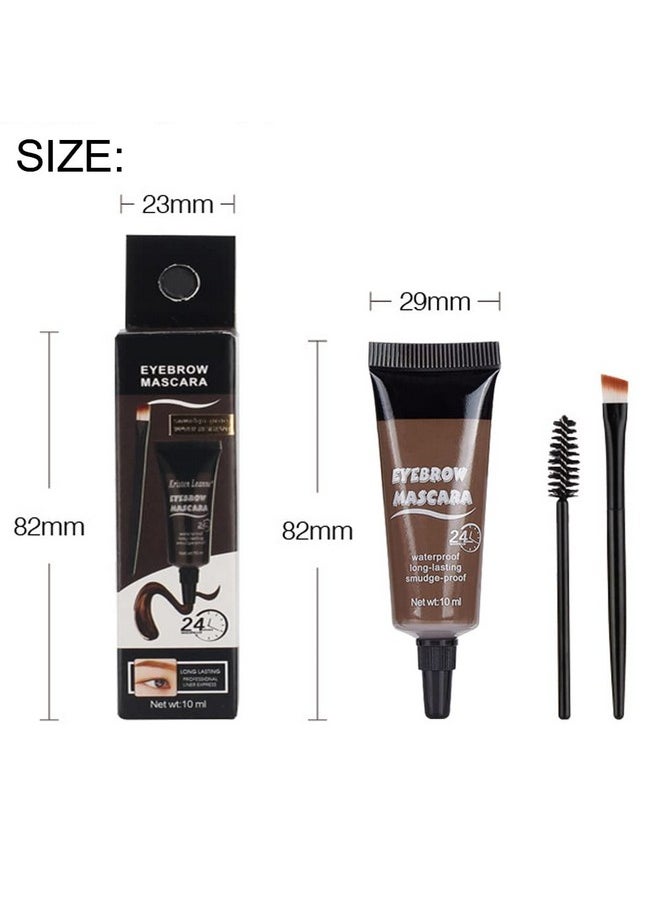 BINGBRUSH - Tinted Thickening Eyebrow Mascara With Two Eyebrow Brushes,Brow Fast Sculpt,Waterproof,Transfer-Proof,Eyebrow Tinting Kit- Cruelty Free - Light Medium Brown (2 Pack) (02 Reddish Brown) - Image 1