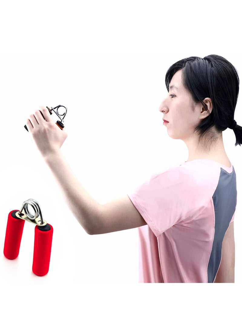 Generic - Multi-Function Fitness Set Figure-8 Resistance Tube With Hand Grip & Jump Rope, Red - Image 1