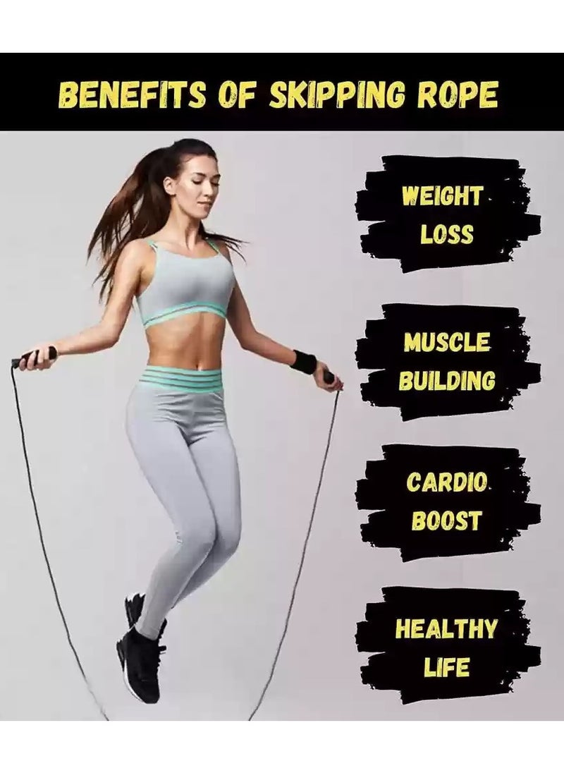 Generic - Multi-Function Fitness Set Figure-8 Resistance Tube With Hand Grip & Jump Rope, Red - Image 1