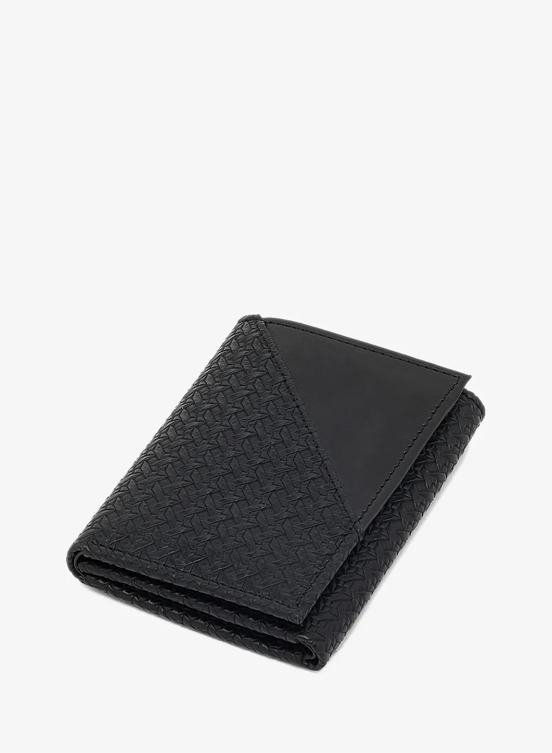 Robert Wood  Essential fabric contrast Trifold leatherette Wallet for Men | Best Price UAE