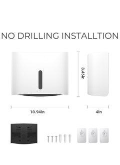 Excefore Paper Towel Dispenser Wall Mount Paper Towel Holder Large Capacity C Fold Hand Towel Dispenser Bathroom Tissue Dispenser (White)  - Image 4