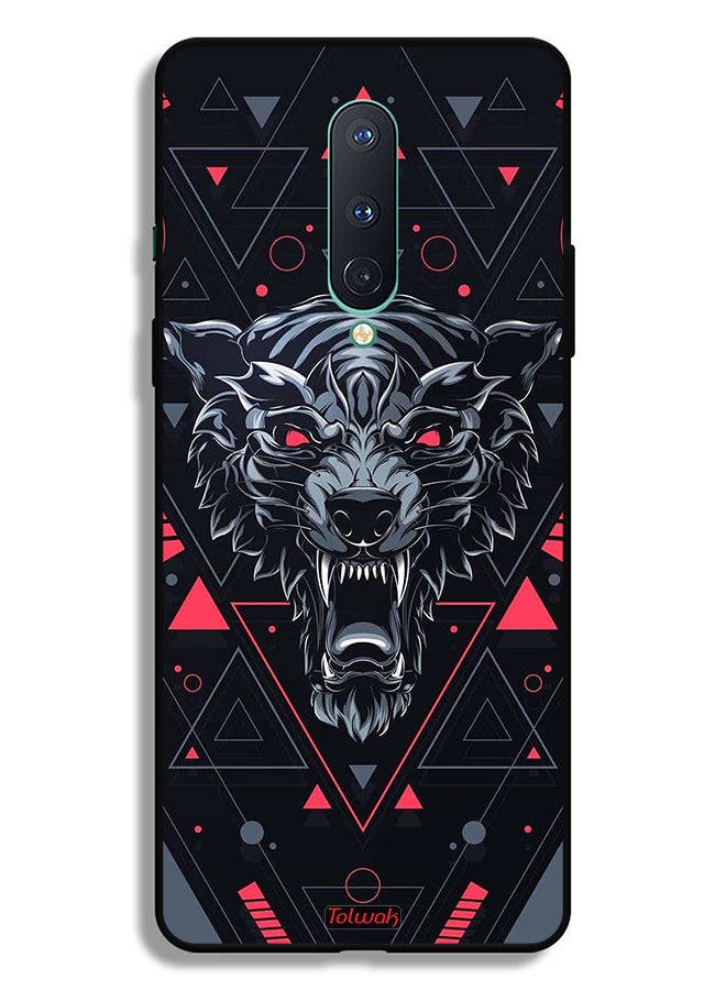 Tolwak OnePlus 8 Protective Case Cover Scrolling Wolf - Image 2
