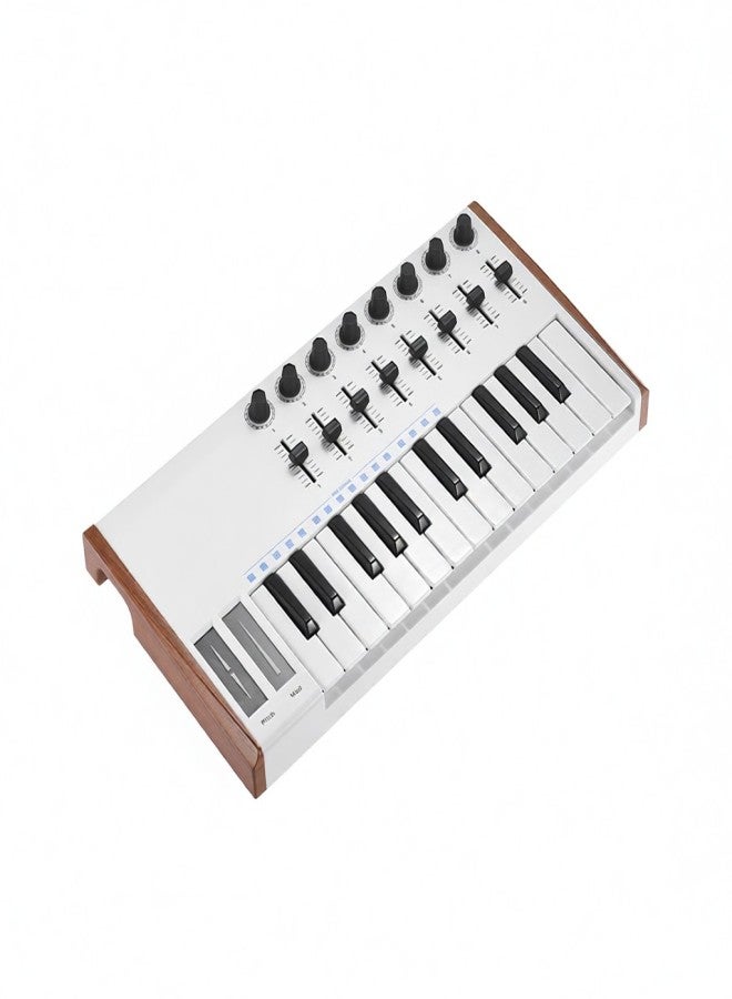 WORLDE TUNA MINI Ultra-Portable 25-Key USB MIDI Keyboard Controller 8 RGB Backlit Trigger Pads with 6.35mm Pedal Jack - Image 2