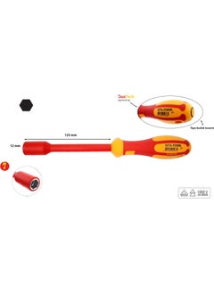Ceta Form 12 mm 1000 Volt Vde Insulated Flat Screwdriver G07-120-125  - Image 3