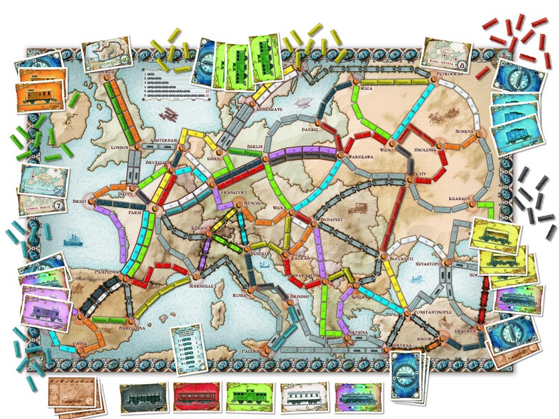 Asmodee Ticket to Ride Europe Board Game - Embark on a Railway Adventure Across The Continent! Fun Family Strategy Game for Kids & Adults, Ages 8+, 2-5 Players, 30-60 Min Playtime - Image 4