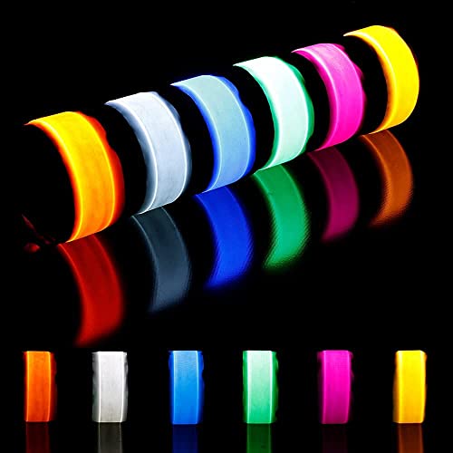 Amarlozn LED Light up Slap Wristband, Flashing Bracelets for Kids, Glow in The Dark Armband for Adults, Night Safety Toys for Walking Running Camping, Christmas New Year Party Supplies Gift 6 Pack - Image 5