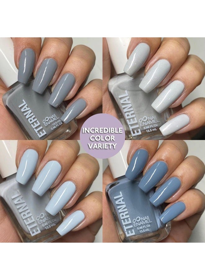 ETERNAL Gray Nail Polish Set for Women (MINIMALIST) - Light Nail Polish Set for Girls - Lasting & Quick Dry Natural Nail Polish Kit for Home DIY Manicure & Pedicure - Made in USA, 13.5mL (Set of 4) - Image 2
