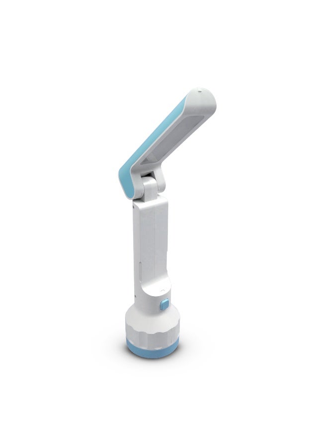 Clikon Rechargeable Torch 2 in 1 Flashlight & Table Lamp, Portable Emergency Light, DC 5V 1A Charging, White & Blue, CK8325 - Image 3