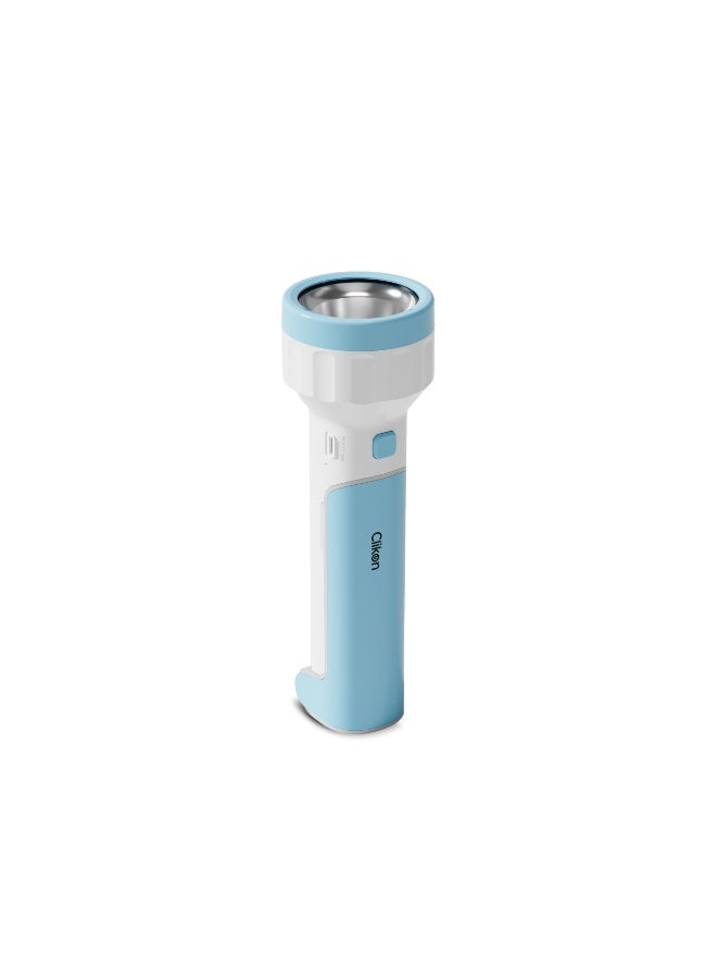 Clikon Rechargeable Torch 2 in 1 Flashlight & Table Lamp, Portable Emergency Light, DC 5V 1A Charging, White & Blue, CK8325 - Image 5
