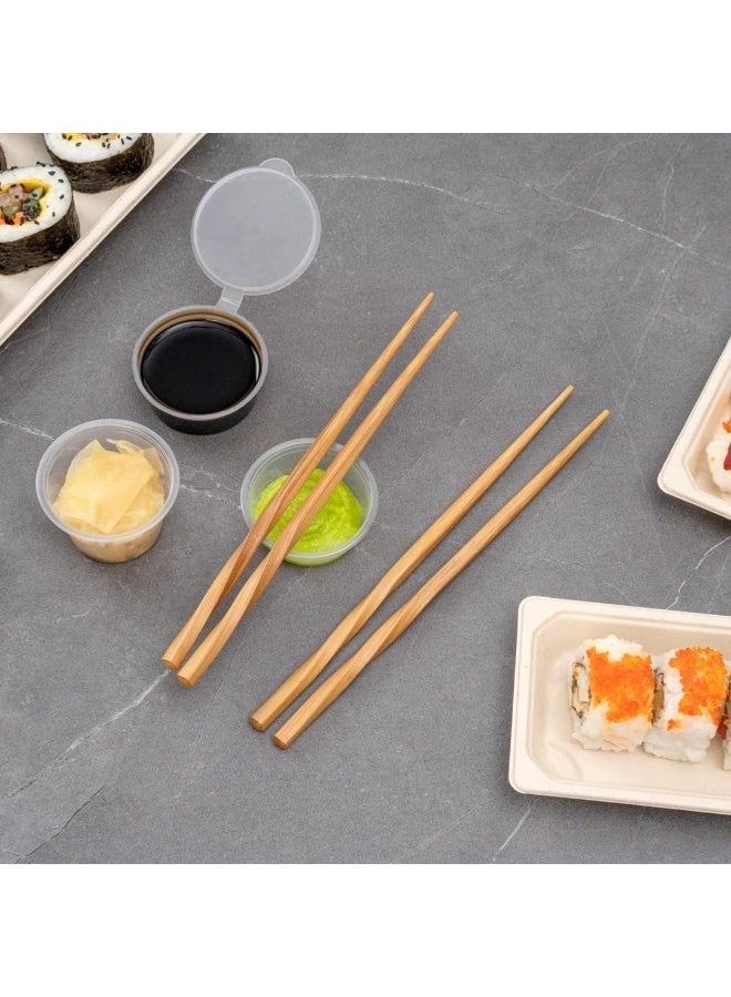 ١٠ أزواج من عيدان تناول الطعام المصنوعة من الخيزران الطبيعي، ٢٤ سم، عيدان طعام يابانية وصينية قابلة لإعادة الاستخدام، عيدان طعام للأطباق الساخنة، طقم هدايا عيدان طعام آمن للغسل في غسالة الأطباق - Image 2