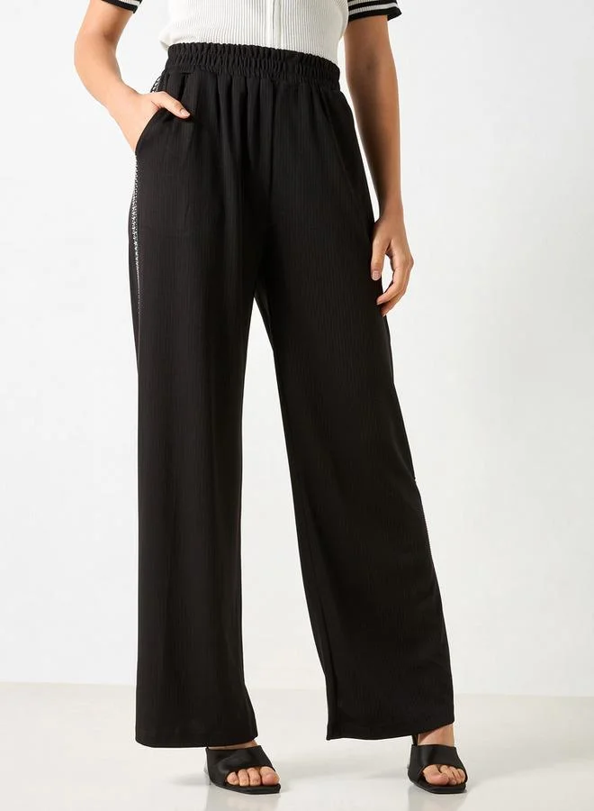 2Xtremz 2Xtremz Textured Pants with Elasticated Waistband and Pockets