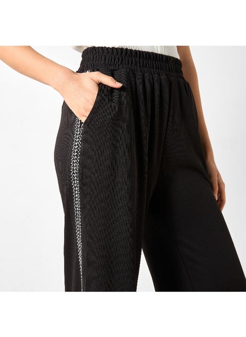 2Xtremz Textured Pants with Elasticated Waistband and Pockets