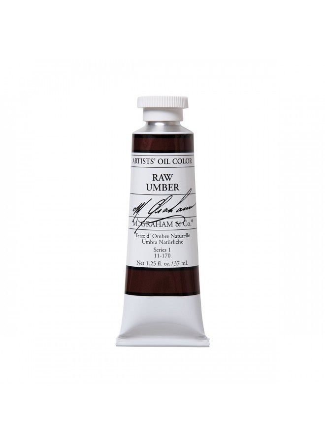 M. Graham & Co. دهان زيت الفنان M. Graham لون أمبر خام 1.25 أونصة / 37 مل أنبوب - Image 1