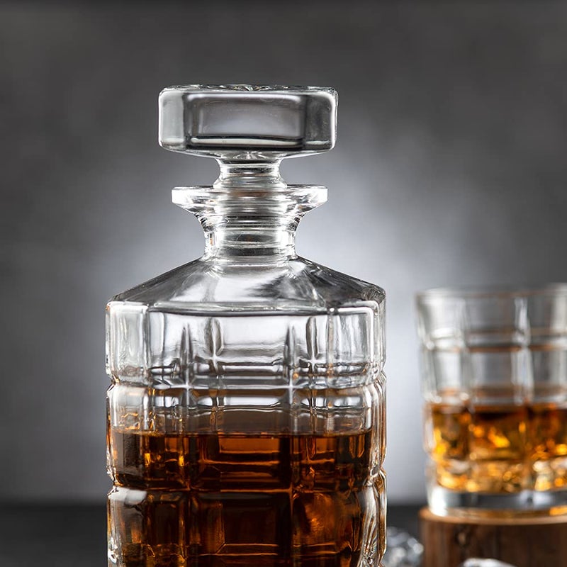 criterion Crystal Clear 7 Pcs Decanter and Glasses Set- Stylish 1 Decanter and 6 Pcs Glass Set - Perfect for Whiskey, Scotch, Wine, Vodka, Tequila, Rum etc - Image 5