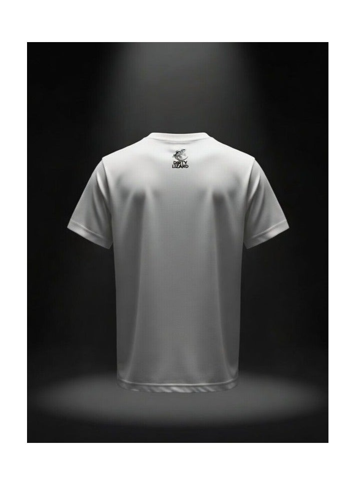Dirty Lizard White printed t-shirt with Street wear image 100% cotton 4 - Image 2