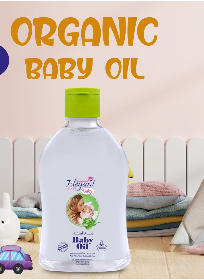Elegant Baby Oil Aloe Vera With Advanced Formula 200ml  - Image 2
