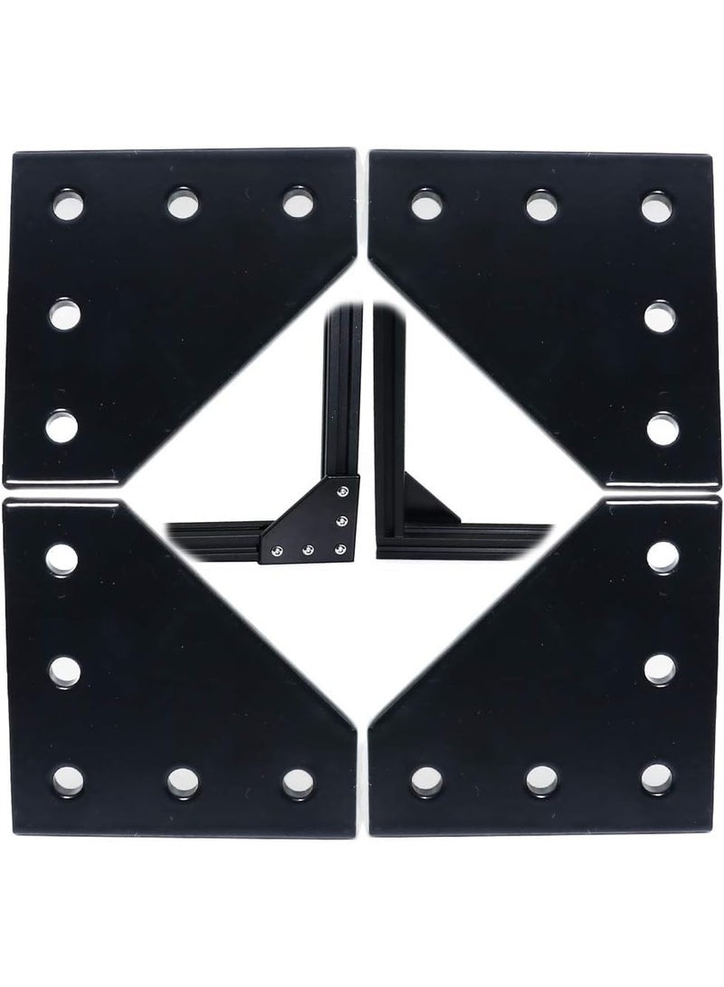 10pcs Corner Bracket Plate Anodised L Shape 5 Hole 90 Degree Outside Joining Plate for Series Aluminum Extrusion Profile Black  - Image 4