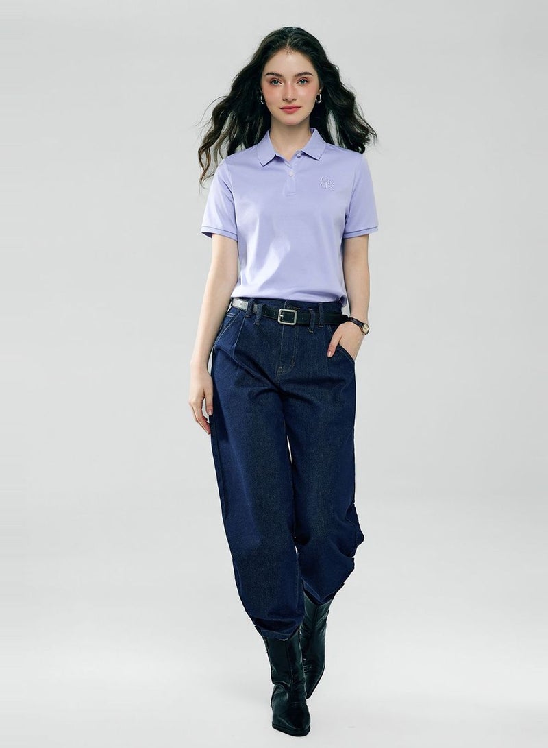 GIORDANO Women’s Embroidered Cotton Liquid Touch Polo - Image 2