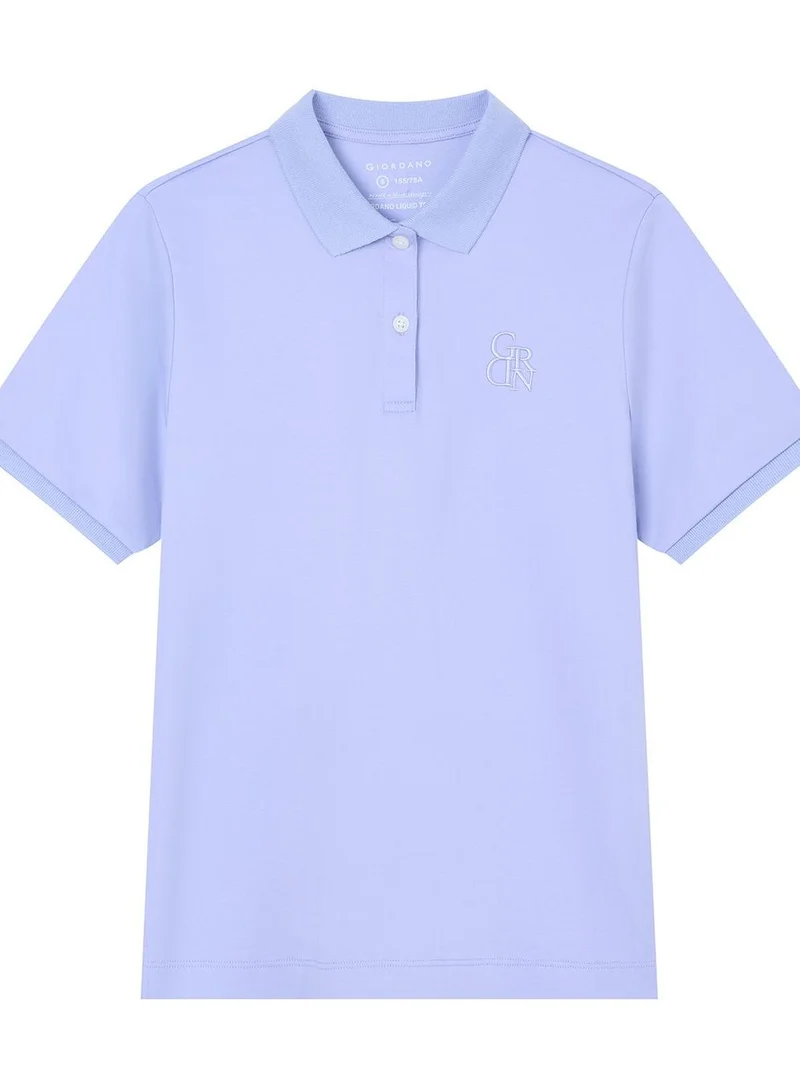 Giordano  Women’s Embroidered Cotton Liquid Touch Polo for Women | Best Price UAE
