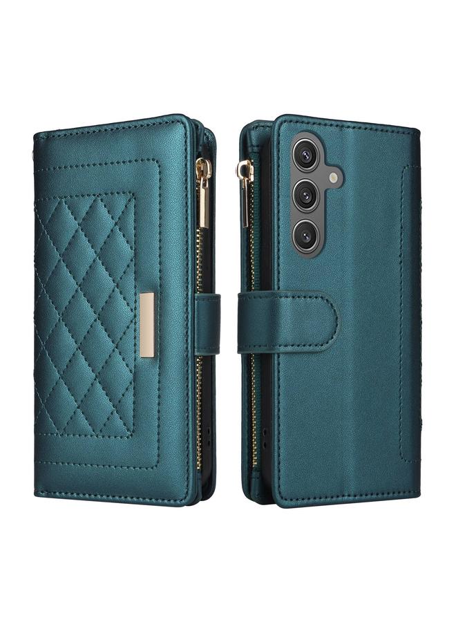 اس-توب جراب لهاتف Samsung Galaxy S24 5G Crossbody بسحاب ومحفظة من الجلد بتصميم معين الشكل - Image 3