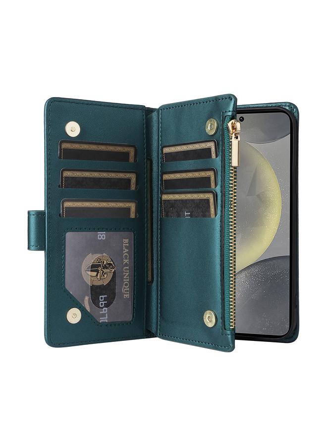 اس-توب جراب لهاتف Samsung Galaxy S24 5G Crossbody بسحاب ومحفظة من الجلد بتصميم معين الشكل - Image 4