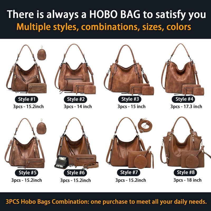 lapsting Hobo Bags for Women Handbags Purse Ladies Boho Shoulder Bag Crossbody Vegan Leather - Image 3