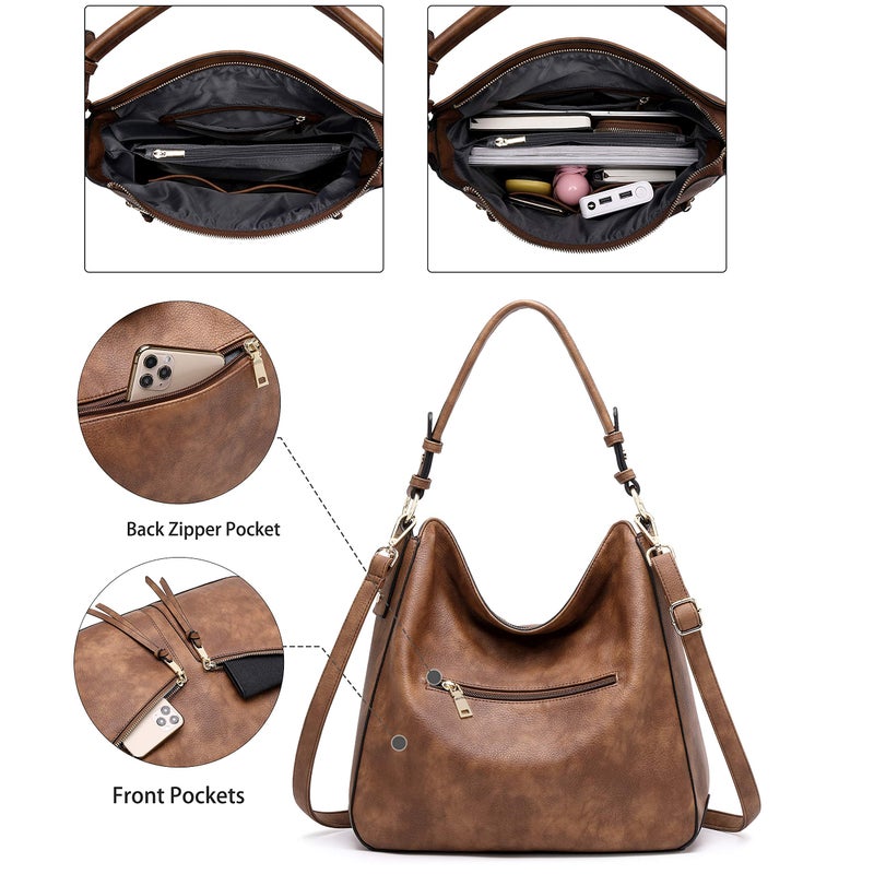 lapsting Hobo Bags for Women Handbags Purse Ladies Boho Shoulder Bag Crossbody Vegan Leather - Image 4