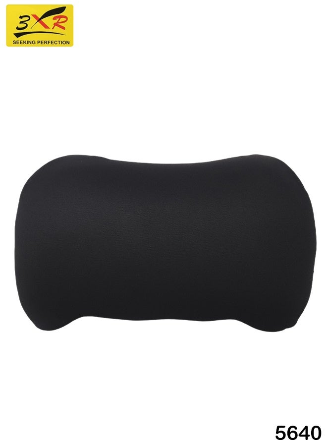 3XR Black Lumbar Support Pillow 5640 (41x25cm) for Car, Office & Home Memory Foam Back Cushion with Contoured Ergonomic Design, Breathable Anti-Static Fabric, Adjustable Strap, Pain Relief & Posture Correction - Image 1