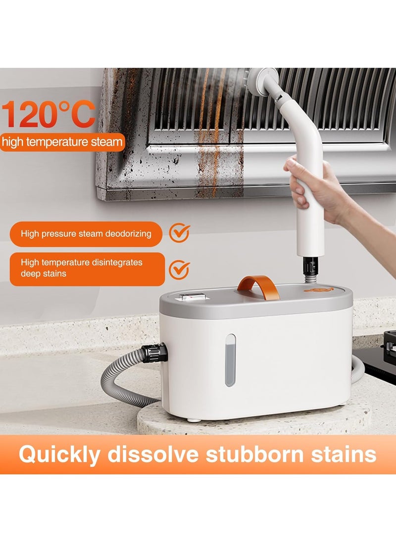 Handheld Steam Cleaner – 1200W Fast Heating, 750mL Large Capacity with 11 Accessories for Multi-Surface Deep Cleaning & Disinfection