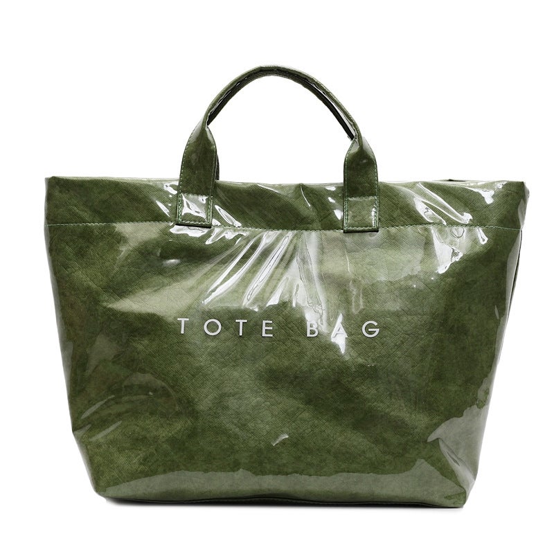 Tote Bag Retro Dupont Letter Casual Versatile Handbag Normcore Transparent Simple Work Clothing Large Capacity Bag For Women - Image 1