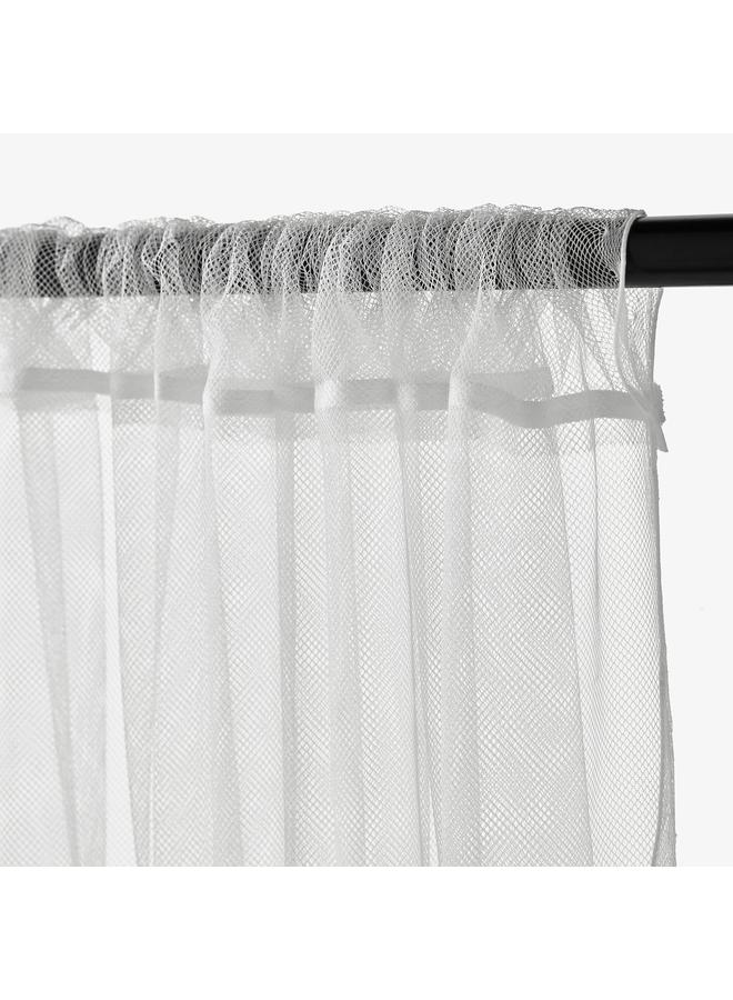 erorex Net Curtains, 1 Pair, White, 280X300 Cm - Image 3