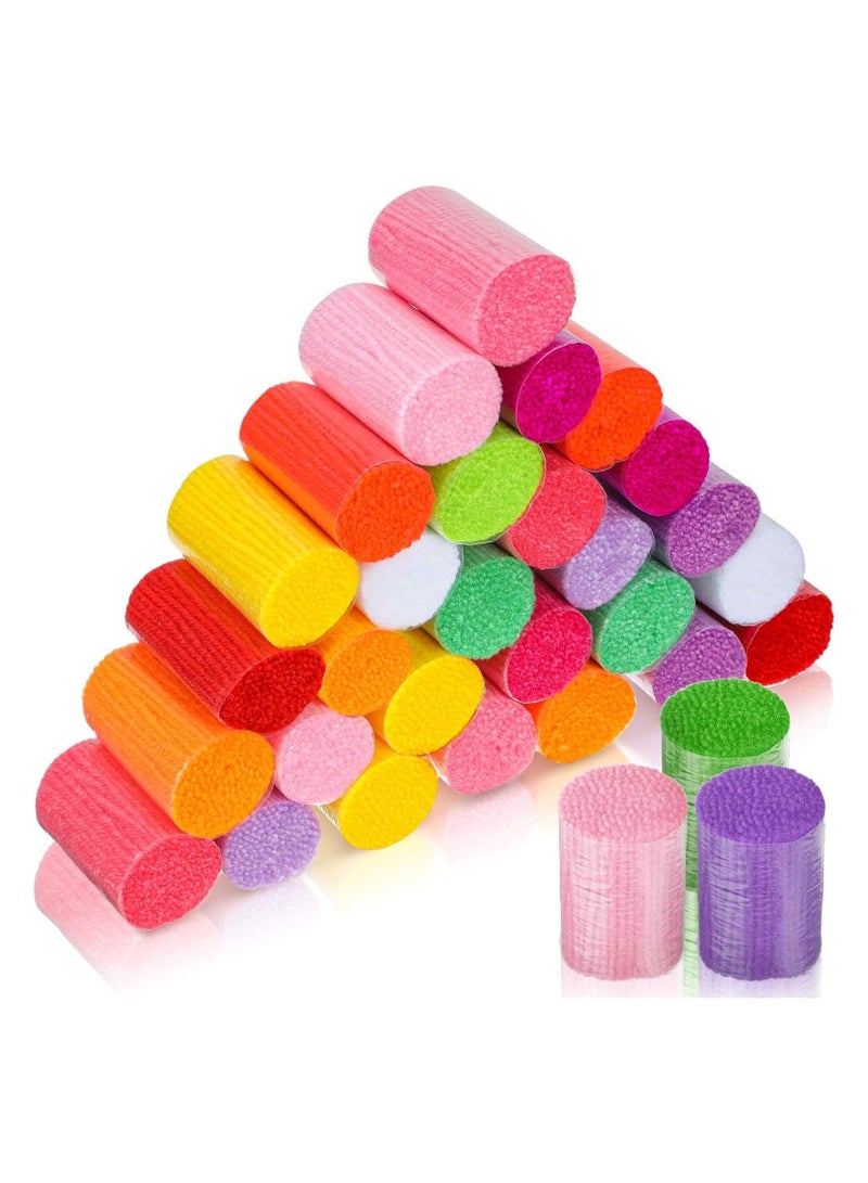 كابتن تيك 30 Pieces Latch Hook Yarn Latch Hook Yarn Precut Assorted Colorful Yarn Bundles Cutter Rug Yarn DIY Latch Hook Yarn for Handmake Craft Sewing Knitting - Image 1