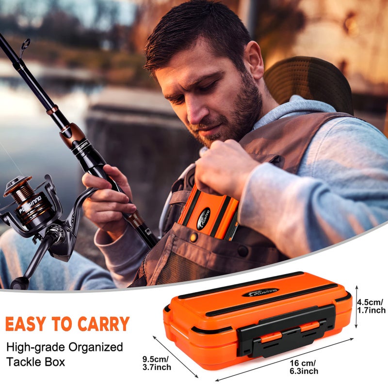 PLUSINNO 253pcs Fishing Accessories Kit, Fishing Tackle Box with Tackle Included, Fishing Hooks, Fishing Weights Sinkers, Spinner Blade, Fishing Gear for Bass, Bluegill, Crappie, Fishing - Image 2