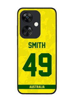 Rugged Black Edge case for OnePlus Nord CE3 Custom Slim fit Thin Phone Case Cover - Team Australia Steve Smith, Jersey No 49