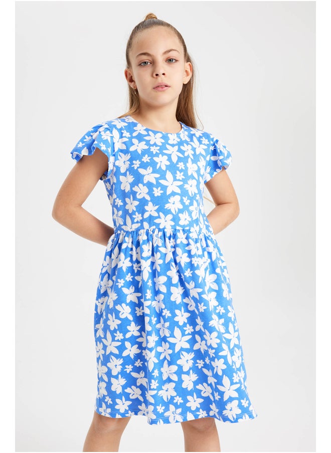 DeFacto - Girl Regular Fit Short Sleeve Knitted Dress - Image 1